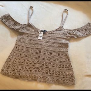 Express tan top size small